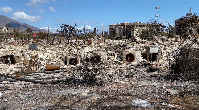 Mehr als 100 Tote nach Bränden auf Maui Auf Maui wurde die Kleinstadt Lahaina besonders hart getroffen.