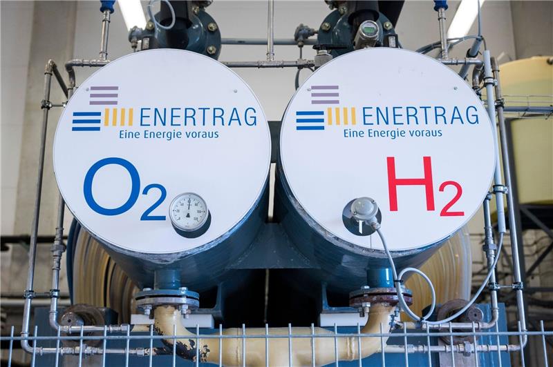 Bayern fordert mehr Mitsprache bei Wasserstoffstrategie Auf dem Gelände des Energieunternehmens Enertrag im brandenburgischen Prenzlau wird Wasserstoff hergestellt.