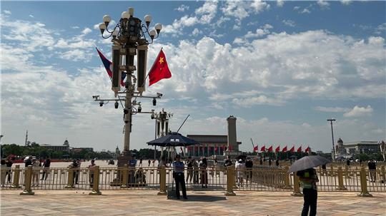 Auf dem Tian’anmen-Platz herrschte zum Gedenktag Normalität. 