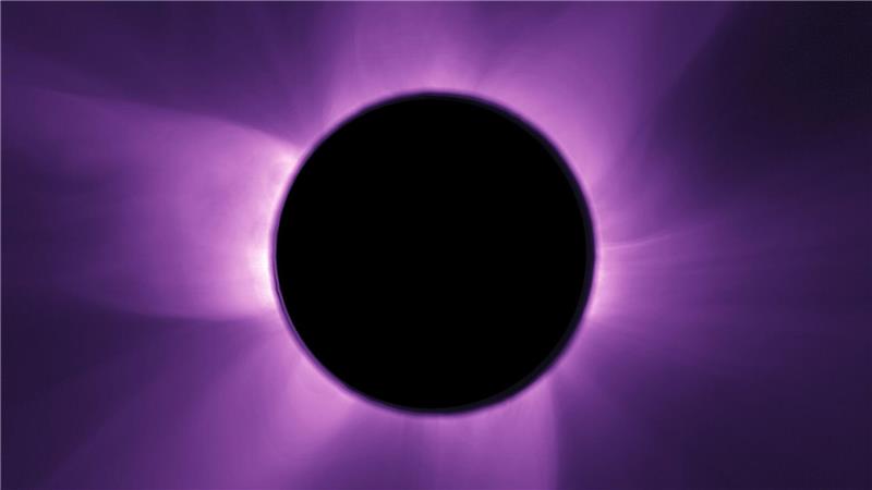 Esa-Satellitenpaar erzeugt künstliche Sonnenfinsternis Auf diesem Foto ist die künstlich eingefärbte, innere Sonnenkorona zu sehen.