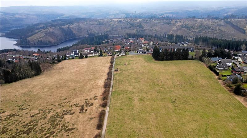 Braucht Schulenberg neue Ferienhäuser? Auf einem Teil der linken Wiese könnte das Feriendorf entstehen. Foto: Neuendorf