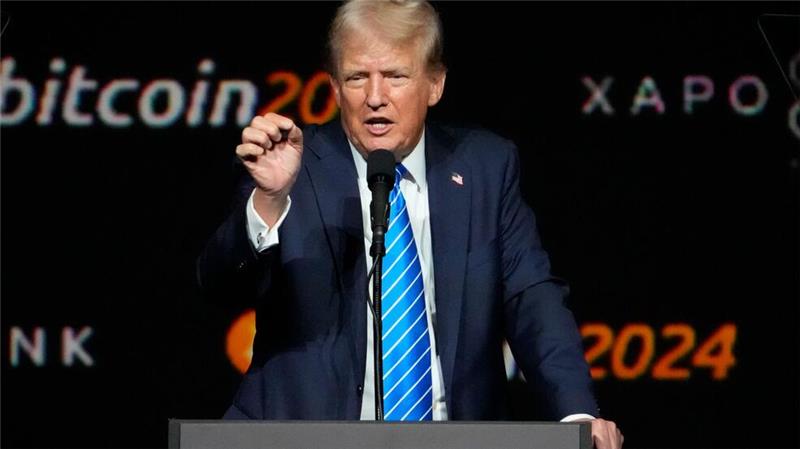 Auf einer großen Bitcoin-Konferenz in Nashville hat Trump verspochen, den Kryptomarkt weitgehend unreguliert zu lassen. (Archivbild) 