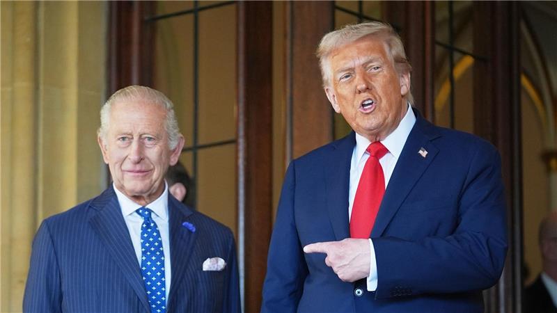 Bilder des Tages Auftritt in Windsor: Trump neben König Charles III.