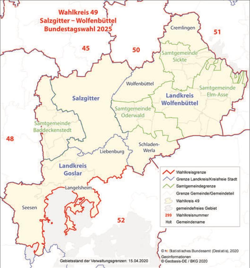 Endet die jahrzehntelange Dominanz der Sozialdemokraten? Aus dem Landkreis Goslar gehören die Städte Langelsheim, Liebenburg und Seesen zum Wahlkreis Salzgitter-Wolfenbüttel.