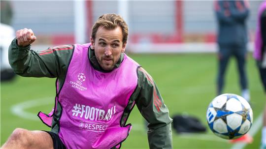 Ausgeruht und bereit für das große Spiel: Harry Kane beim Bayern-Training.
