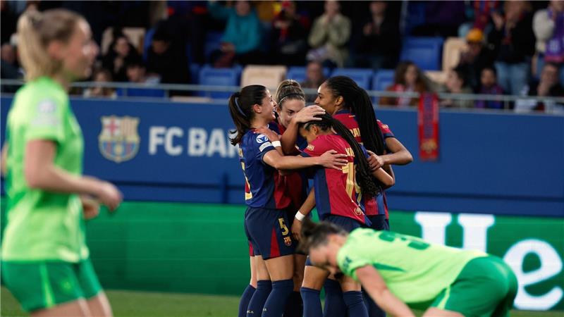 VfL Wolfsburg scheidet nach Debakel beim FC Barcelona aus Ausgetanzt: Barcelonas Salma Paralluelo gab mit ihren frühen Toren den Takt vor.