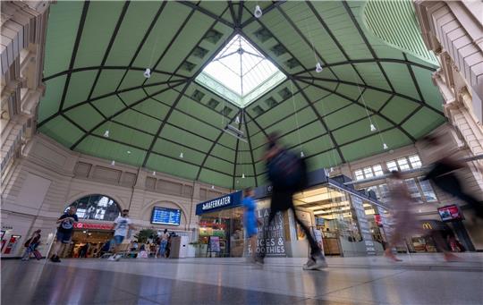 Ausgezeichnet: Der Hauptbahnhof in Halle/Saale.