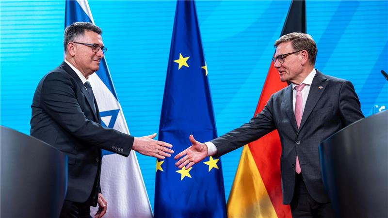 Außenminister Wadephul ruft in einer Pressekonferenz mit seinem israelischen Kollegen Saar den Iran zur Rückkehr an den Verhandlungstisch auf 