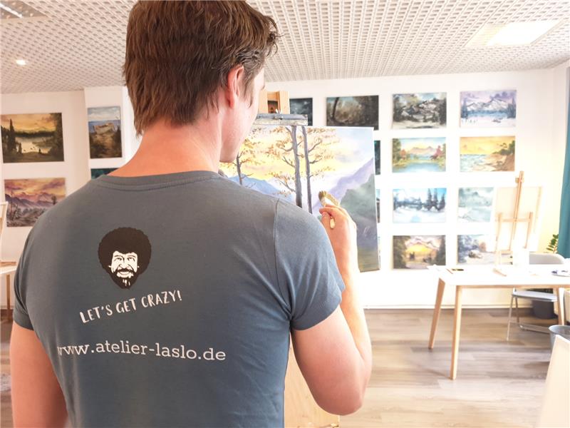 Axel Laslo wird am Samstag auch Showmalen. Foto: J. Fricke