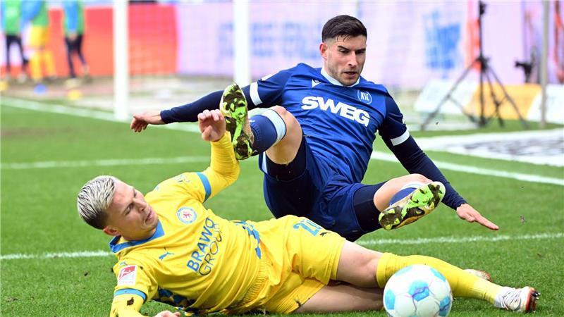 Eintracht Braunschweig holt Robin Heußner aus Karlsruhe Bald Teamkameraden: Robin Heußer (oben) wechselt von Karlsruhe nach Braunschweig und zu Lino Tempelmann.