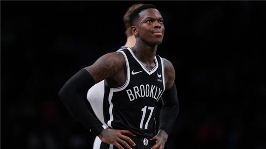 Basketball: NBA, Brooklyn Nets - Memphis Grizzlies; Hauptrunde, Hauptrunde-Partien, 122. Spieltag: Dennis Schröder (17) von den Brooklyn Nets reagiert.