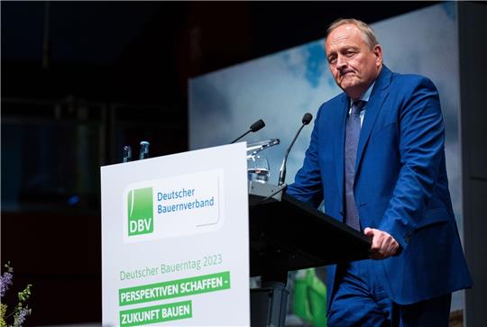 Bauernverbandspräsident Joachim Rukwied beim Deutschen Bauerntag in Münster.