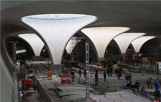 Baustelle des milliardenschweren Bahnprojekts Stuttgart 21.