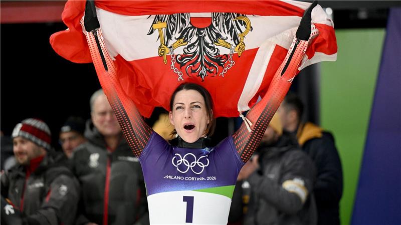 „Unfassbar“: Silber und Bronze für deutsche Skeleton-Frauen Behielt diesmal die Nerven: Janine Flock gewann Gold.