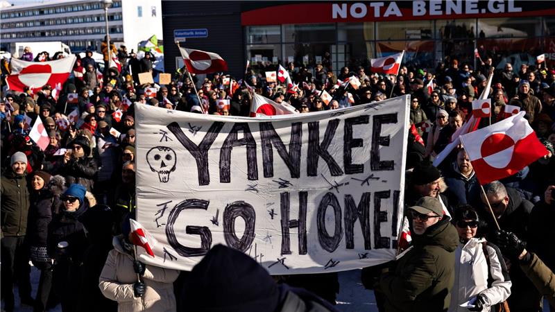 Ungeladene Gäste: J.D. Vance kommt mit Ehefrau nach Grönland Bei Demonstrationen haben die Grönländer zuletzt klargemacht, was sie von Trumps Buhlerei halten. (Archivbild)