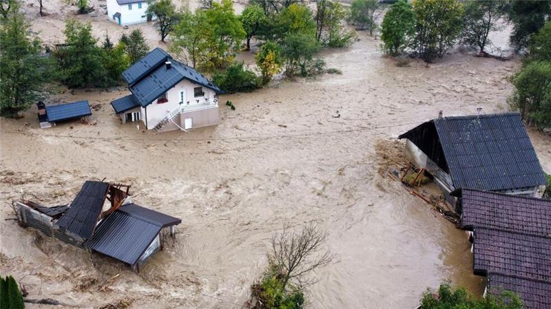 Bei Überschwemmungen und Erdrutschen in Bosnien-Herzegowina kamen mindestens 18 Menschen ums Leben (Foto aktuell).