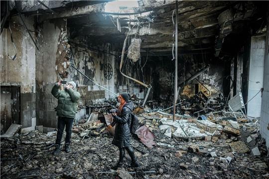 Bei dem Angriff auf die Hafenstadt Odessa wurde eine Näherei zerstört.
