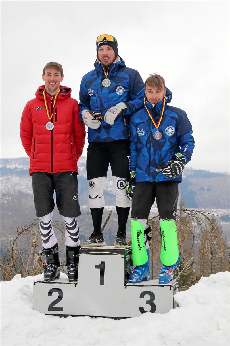 Bei den Herren setzt sich Michael Trog im Slalom durch. Zweiter wird Christian Röttger, Dritter Finn-Jona Daske.  Fotos: Privat