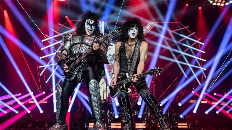 Rockband Kiss kündigt erstes Konzert nach Abschiedstour an Bei der Abschiedstournee traten Kiss noch mit Make-up auf. (Archivbild)