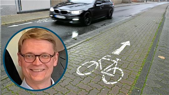 Bei der Sanierung des Rad- und Gehwegs an der Bundesstraße 498 zwischen Einmündung der Bundesstraße 241 und Bahnhof Oker, sollte sich die Stadt aus Sicht des CDU-Ratsherrn Dr. Pascal Bothe (kleines Bild) nicht nur auf die grauen, sondern auch auf die grünen Flächen daneben konzentrieren. Fotos: Roß, GZ-Archiv