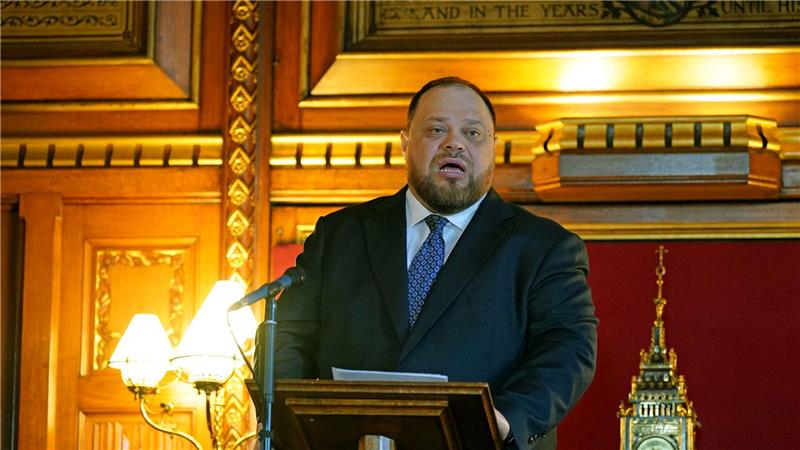 Bei einem Auftritt in Schweden hat der ukrainische Parlamentspräsident Ruslan Stefantschuk die bereits bekannten „roten Linien“ der Ukraine wiederholt. (Archivbild)