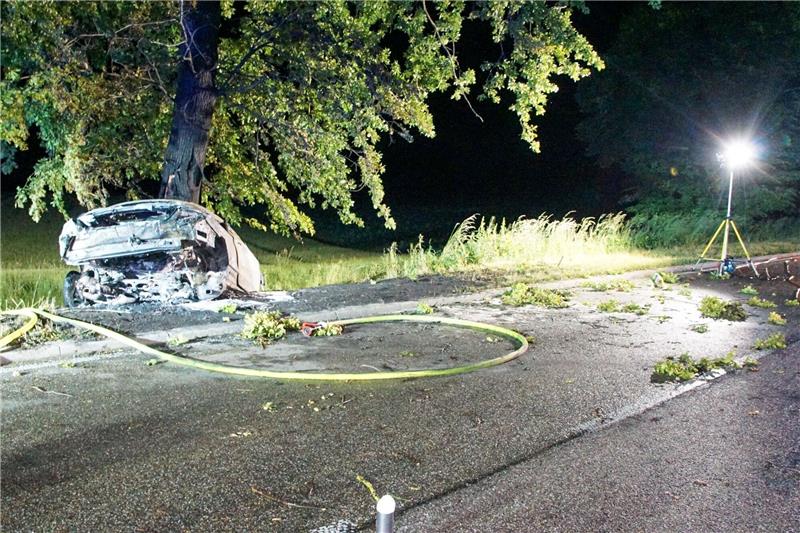 Bei einem Unfall im Enzkreis sind in der Nacht zu Samstag zwei Menschen in einem Auto tödlich verunglückt.