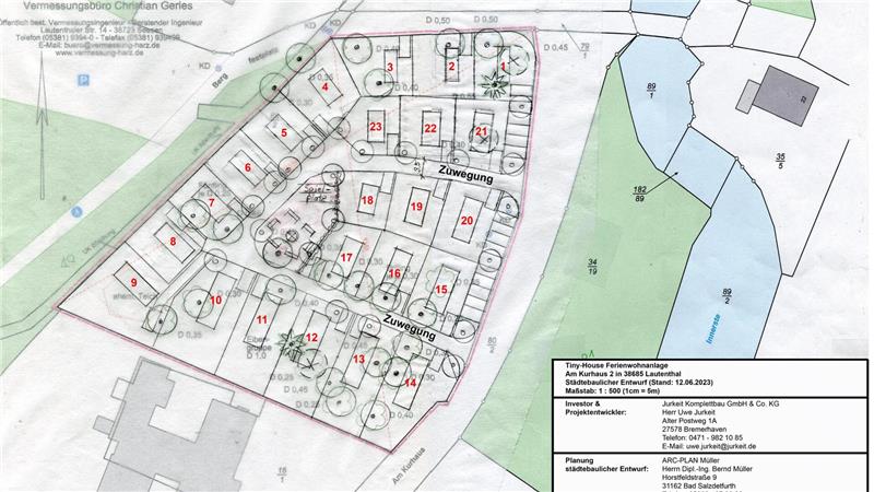 Tiny-Haus-Siedlung in Lautenthal steht auf der Kippe Eine Skizze, die vor zwei Jahren vorgestellt wurde, zeigt die geplante Tiny-Haus-Siedlung.
