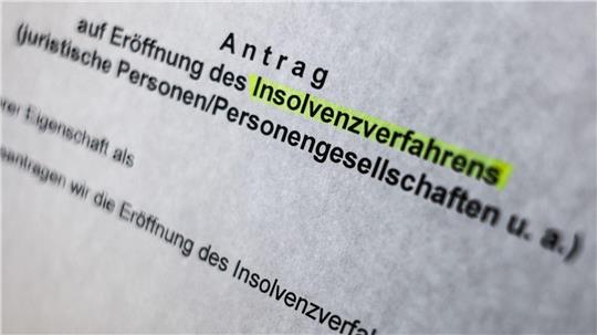 Ein Insolvenzantrag ist zu sehen.