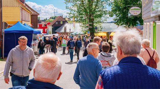 Das Foto zeigt viele Menschen auf einer Straße in der Innenstadt.