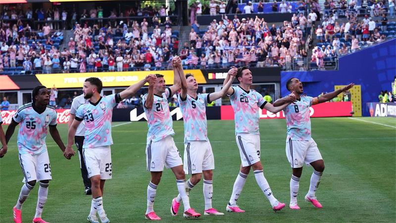 Belgien bejubelt den Einzug ins Viertelfinale.