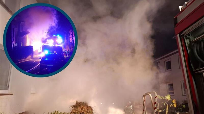 Bereits vor dem Haus war die starke Verrauchung zu sehen.