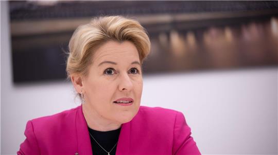 Berlins Wirtschaftssenatorin Franziska Giffey: „Werden nicht trotz, sondern wegen Klimaschutz wirtschaftlich erfolgreich sein.“