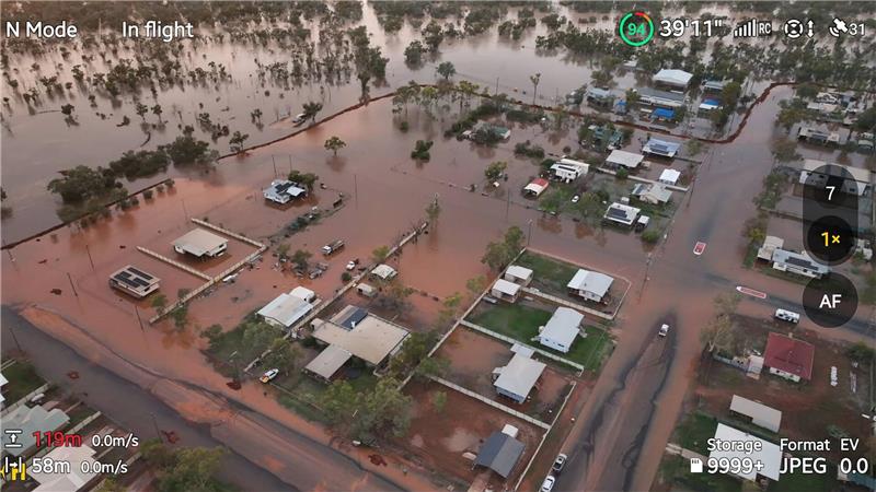 Schlimmste Fluten seit 50 Jahren im australischen Queensland Besonders schwer betroffen ist der Ort Thargomindah.