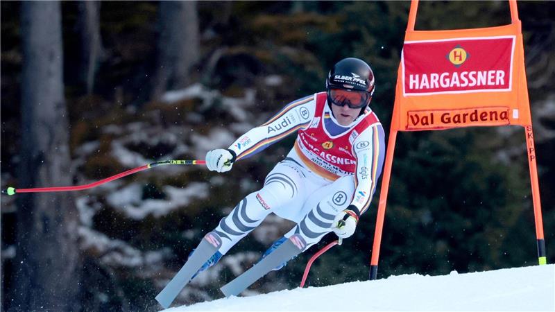 Nebel in Gröden: Heftiger Sturz bei Odermatts Jubiläums-Sieg Bester Deutscher in der ersten Abfahrt von Gröden: Romed Baumann.