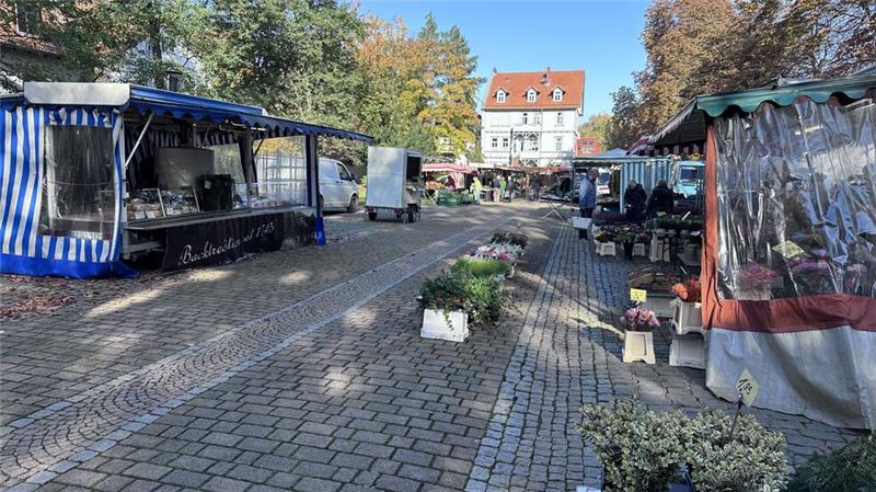 Schmiedestraße für Fußgänger gesperrt: Was sagen die Anlieger? Bestes Marktwetter, aber kaum Marktkunden: Im unteren Badepark war am Donnerstag nicht viel los.