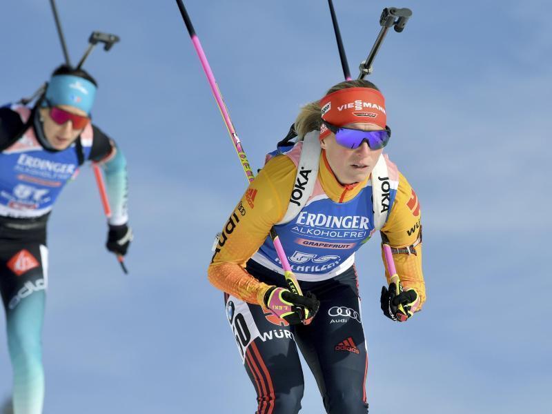 Biathletin Franziska Hildebrand. Foto: Kerstin Joensson/AP/dpa