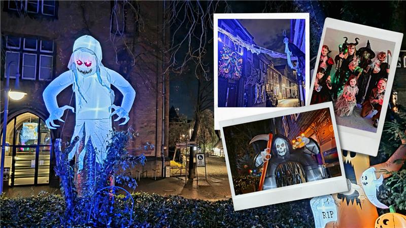 Grusel und Gemeinschaft: So hat Goslar Halloween gefeiert Gruselige Deko und Spinnennetze. In Goslar wurde reich geschmückt.