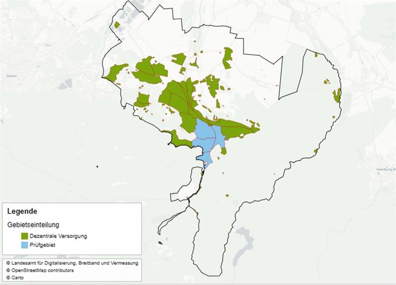 Wärmeplanung: Wie sollen Bad Harzburgs Häuser beheizt werden? Eine Grafik, die zeigt, welche Teile des Stadtgebiets wie versorgt werden könnten.