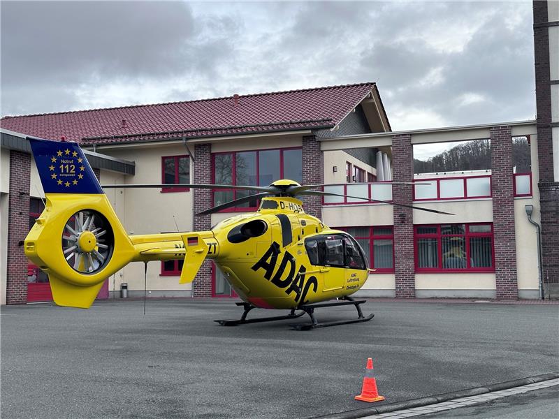 Hubschrauber landet in Bad Harzburgs Innenstadt