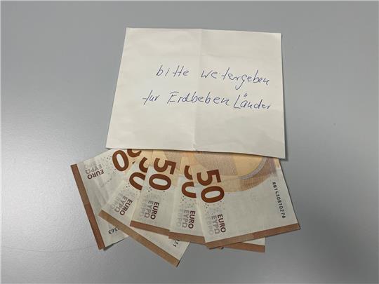 Anonyme Spende im Briefumschlag