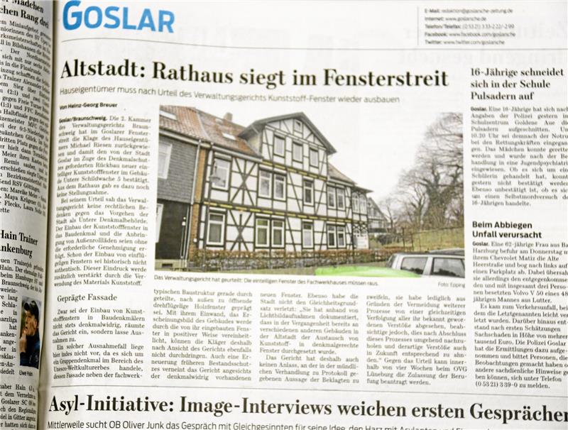 Goslarer Fensterstreit: Der Prozess von 2015 Goslarer Fensterstreit: Der Prozess von 2015