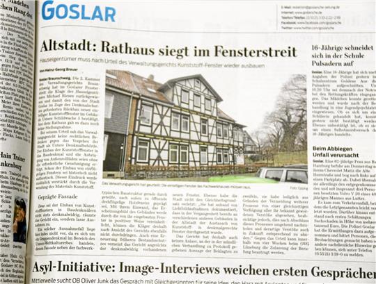 Goslarer Fensterstreit: Der Prozess von 2015
