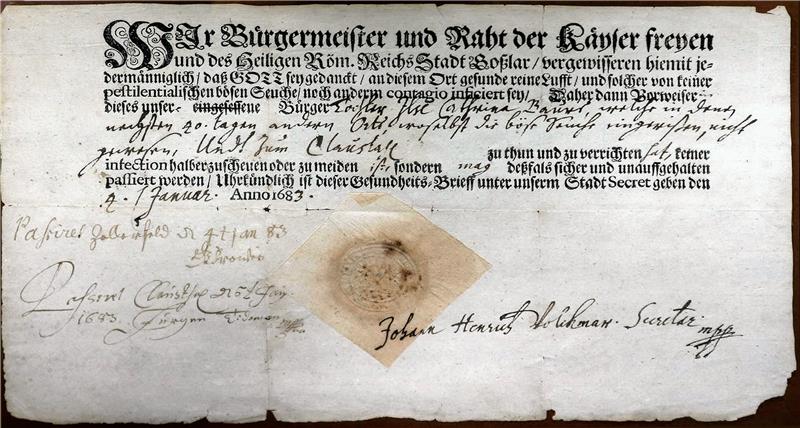 Goslarer Pestbrief kommt in Braunschweig unter den Hammer