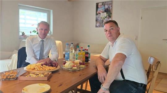 Björn Höcke (l.), AfD-Landesvorsitzender in Thüringen und Fraktionschef seiner Partei im Erfurter Landtag, besucht am Mittwoch dieser Woche den AfD-Kreisvorsitzenden Main Müller in Seesen. Sein Abstecher irritiert viele AfD-Mitglieder in der Region.
