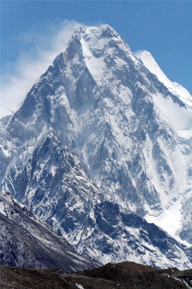 Blick auf den Gipfel des Gasherbrum IV in Pakistan.
