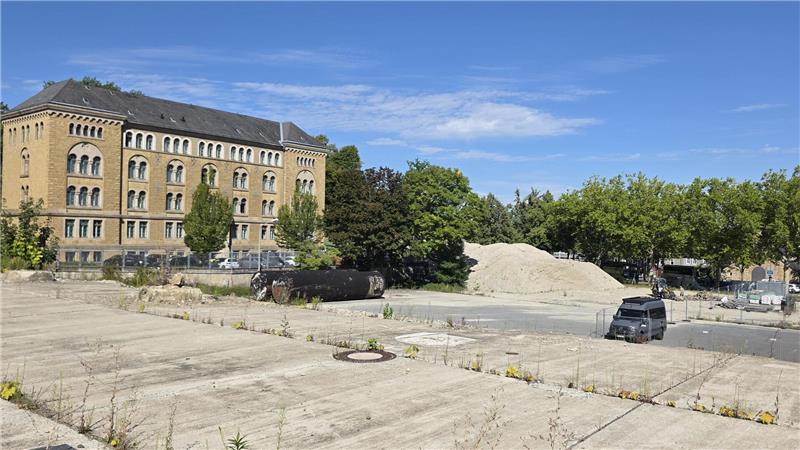 Ein Blick auf die Abrissfläche im Pfalzquartier.