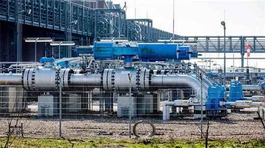 Blick auf einen Gasspeicher: Deutschlands Gasspeicher sind deutlich leerer als in den Vorjahren.