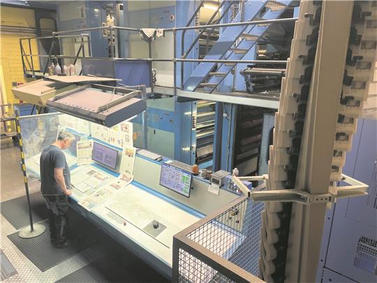 Blick ins Druckhaus: Die Kosten sind durch Inflation, Rohstoffe, Energie und Zustellung deutlich gestiegen. Foto: Kleine