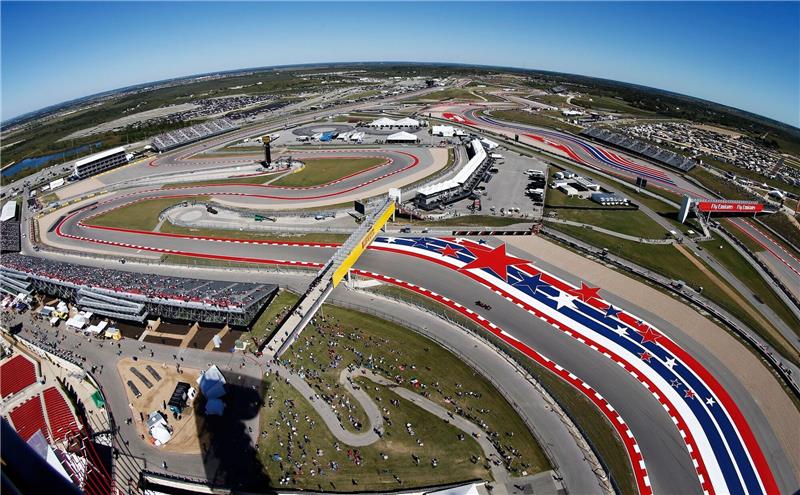 Das muss man wissen zum Großen Preis der USA Blick vom Turm auf den Circuit of the Americas in Austin, Texas.