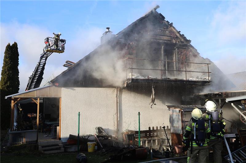 Brand in einem Einfamilienhaus in Ohlhof.